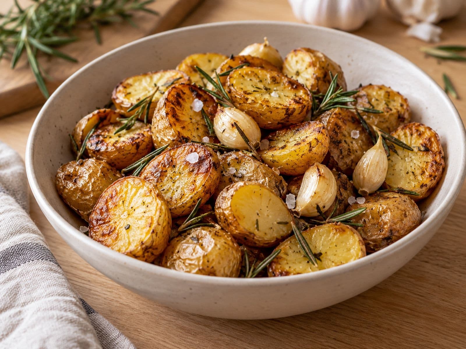 Krieltjes met rozemarijn en knoflook